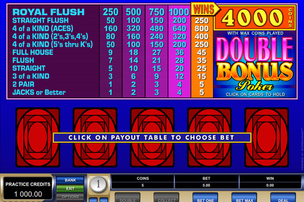 Spin Palace Casino Video Poker